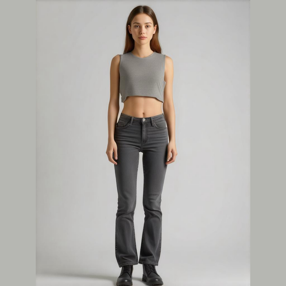 Jones Jeans Petite Grey High Rise High Waisted Jeans 8P